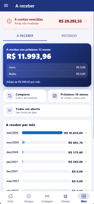 Contas a receber no Gerencie Cloud